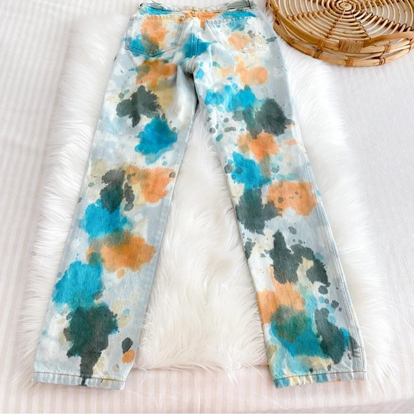 Revice Tie Dye Ex-boyfriend High Rise Jeans Straight Leg - Picture 6 of 14